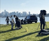 Crew filming Toyota commercial