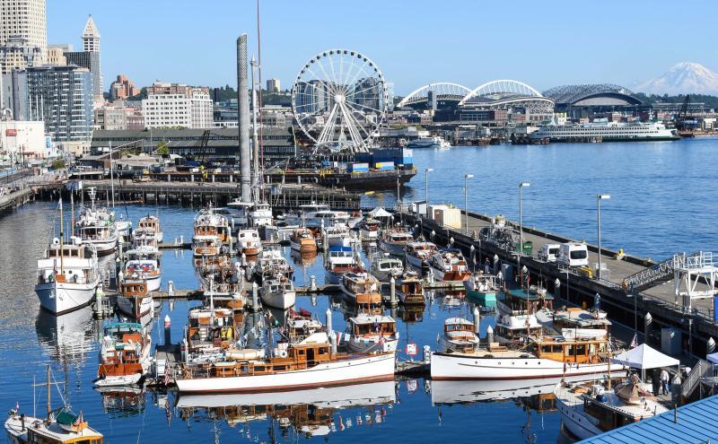 Boats docked on Seattle's Waterfront
