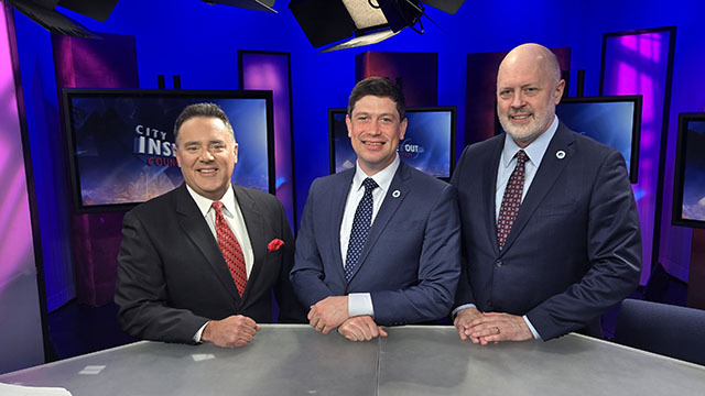 Brian Callanan with Councilmembers Dan Strauss and Bob Kettle