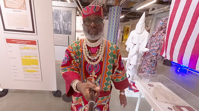 Mr. Delbert Richardson curates a Black history exhibit