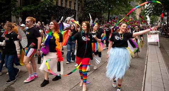 People marching during the 2026 Seattle Pride Parade