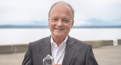 Jack McCullough presented with the Downtown Seattle Association's City Maker of the Year award
