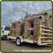 Photo of cisterns on a truck trailer