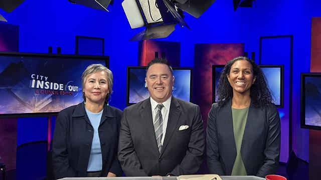 Brian Callanan with Seattle City Councilmembers Debora Juarez and Dionne Foster.