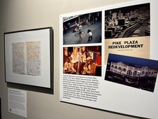 Color photo of exhibit panel on Pike Place Market
