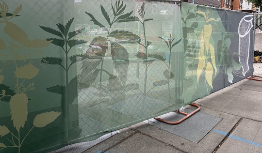 Temporary art series entitled FLOW along 24th Ave NW and NW 56th St