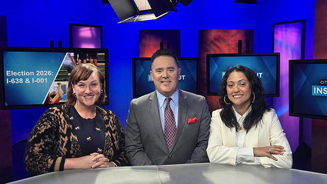 Brian Callanan with Amy Sousa and Yasmin Trudeau.