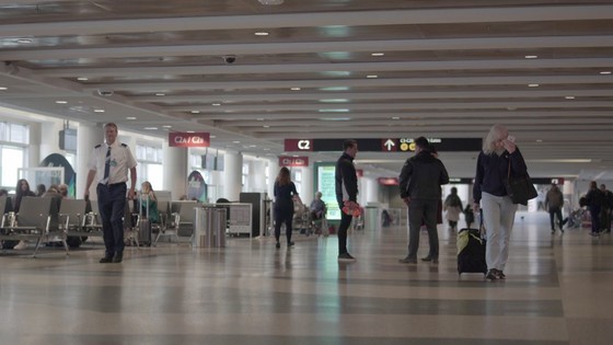 Empty passenger terminal at SEA Airport
