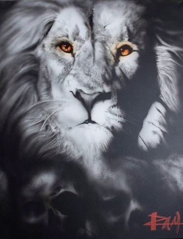 Painting of Lion by Ramsey Chavez