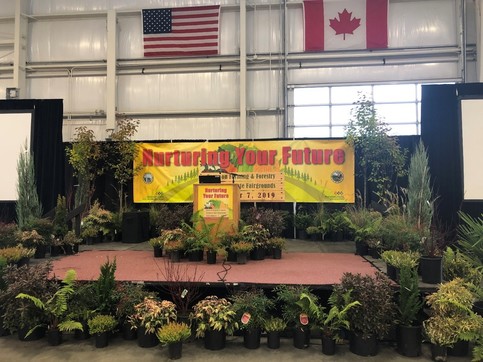 Photograph of Nurturing Your Future podium at farming event