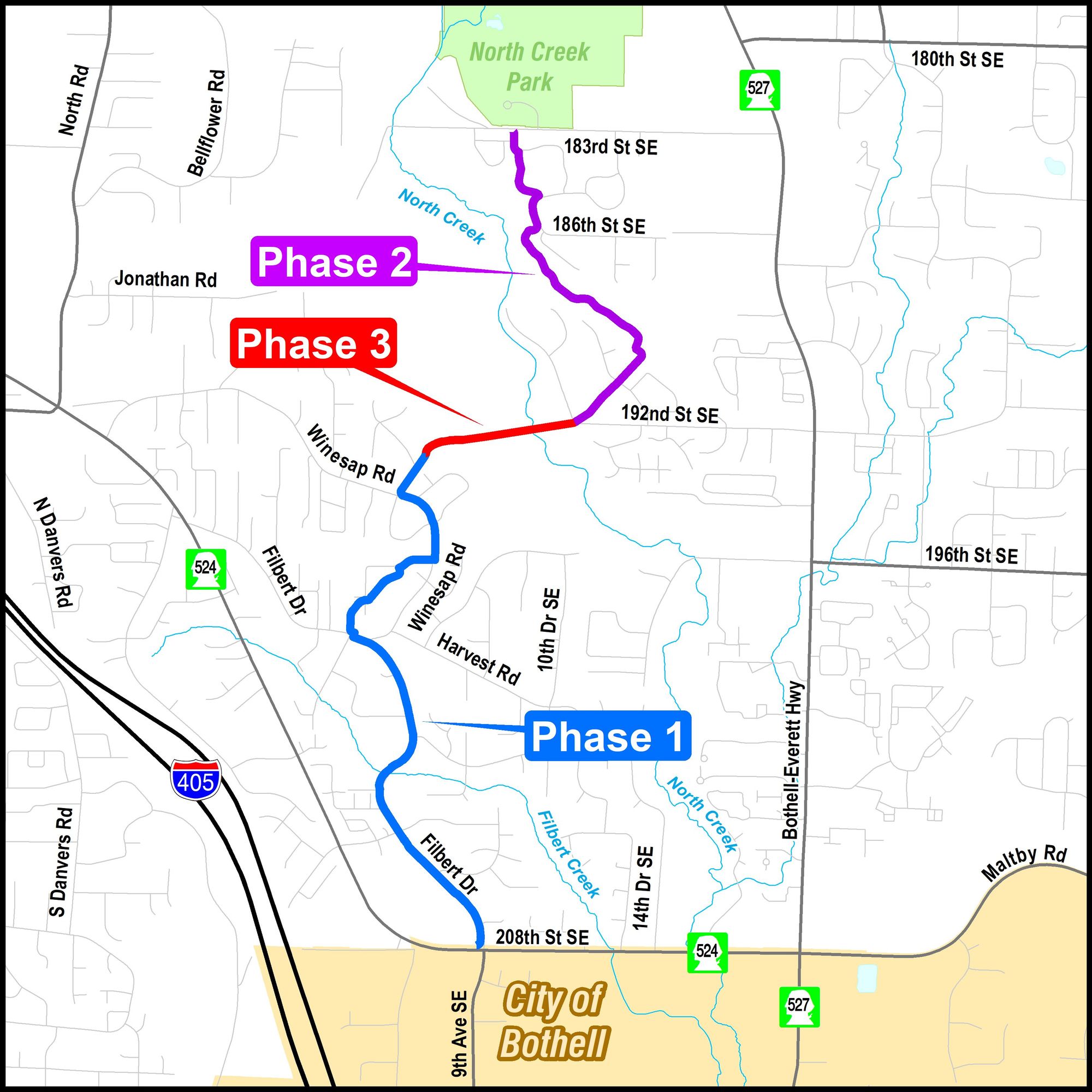 North Creek Trail map