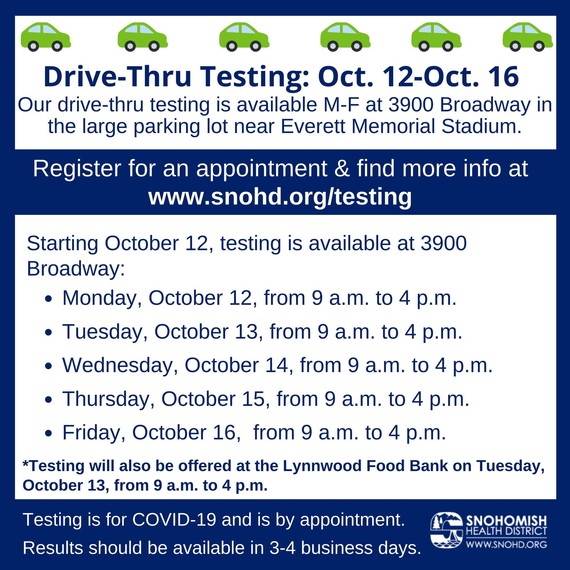 testing schedule for Oct 12-16