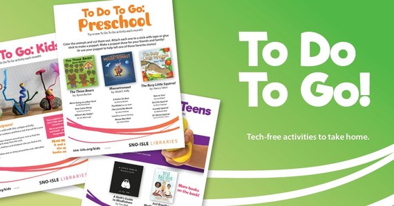 Tech-free activities to take home from Sno-Isle libraries