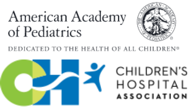 American academy of pediatrics and Children's Hospital Association combined logos