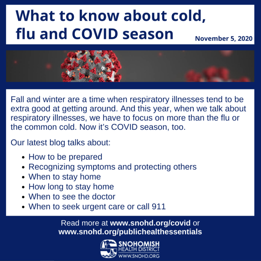 blog post: what to know about cold, flu and COVID season