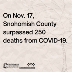 screenshot from social media video on surpassing 250 deaths in Snohomish County