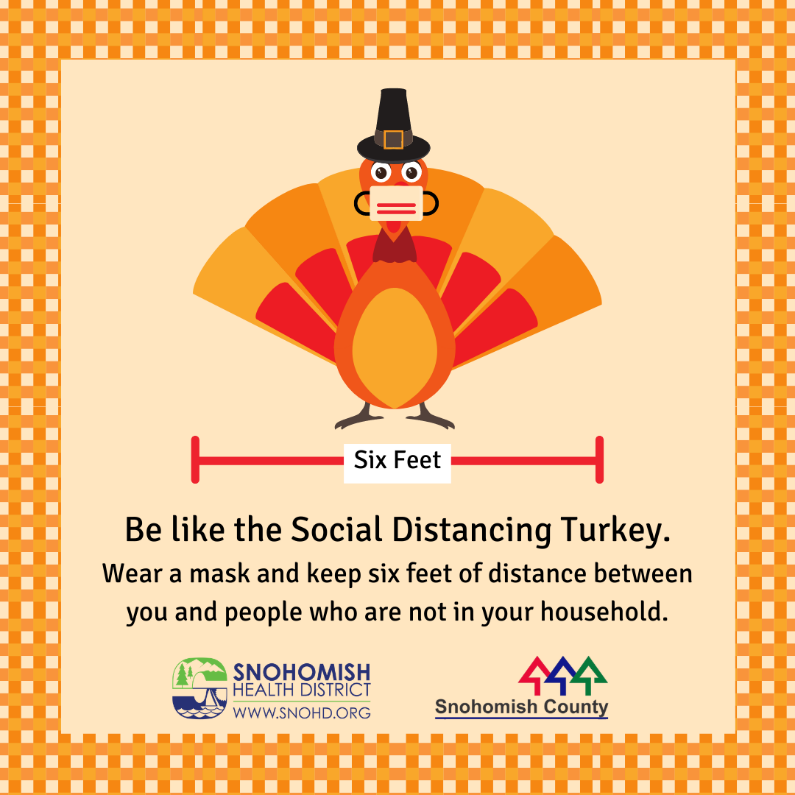 Thanksgiving turkey - stay 6 feet apart