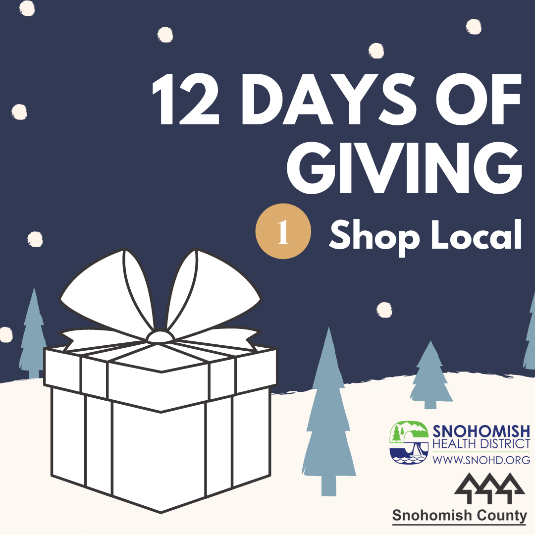 Shop local image for 12 days of giving