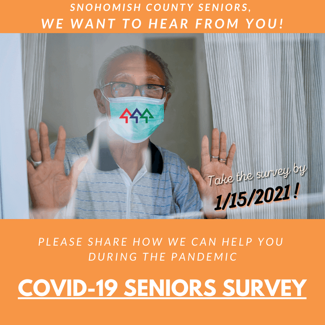 COVID-19 senior survey advertisement