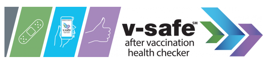 header for CDC's v-safe program to report COVID vaccination side effects