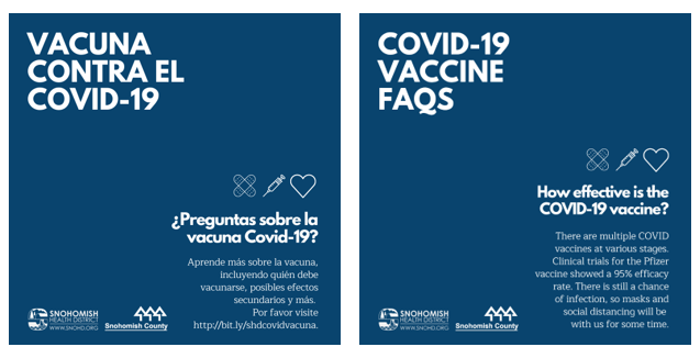 Vaccine FAQ graphics