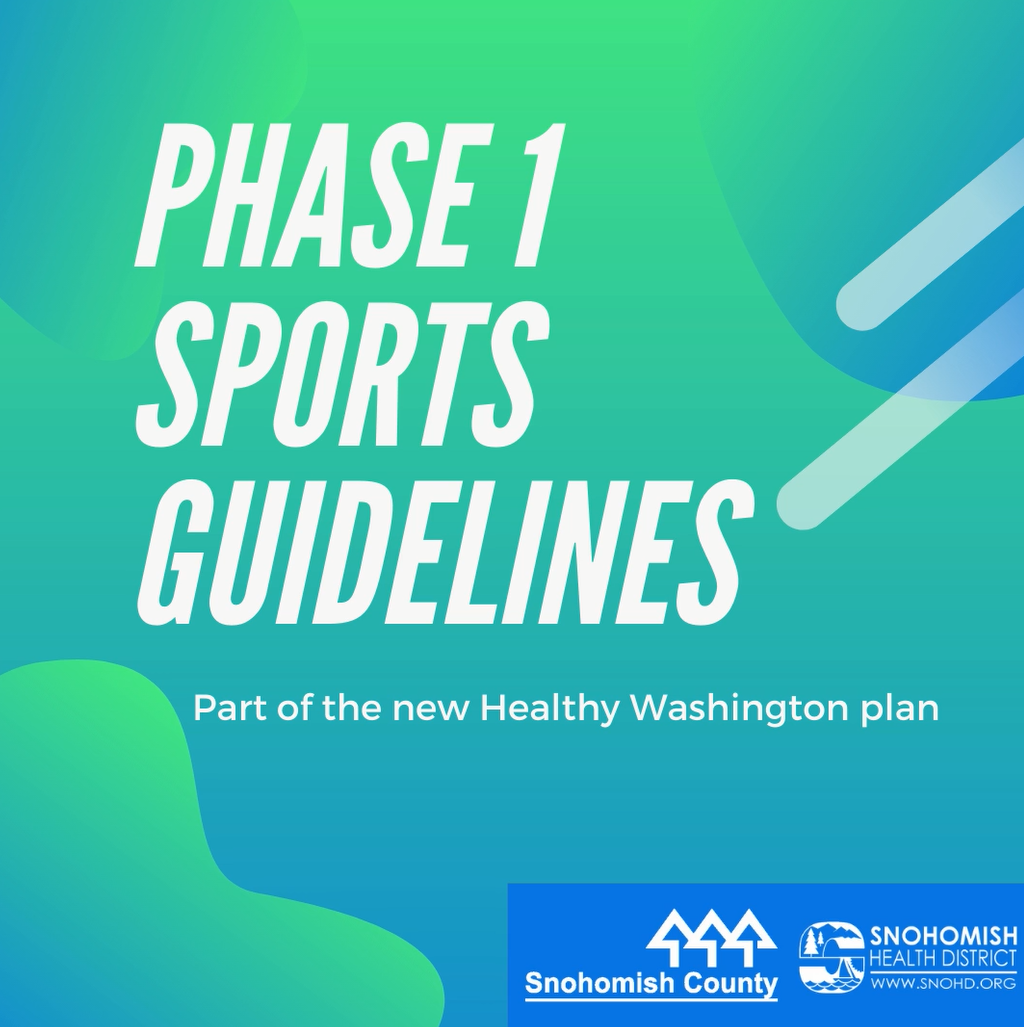Screenshot from social media video on guidelines for sports in Phase 1 of Healthy Washington Plan