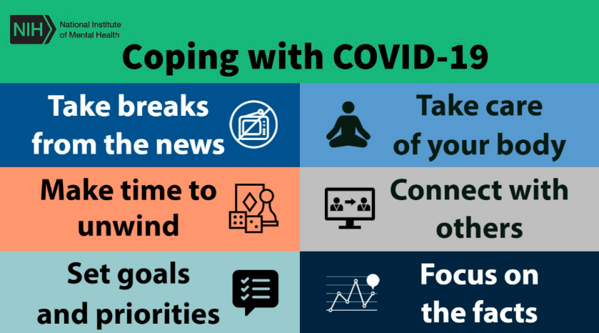 Infographic from NIH on Coping with COVID-19