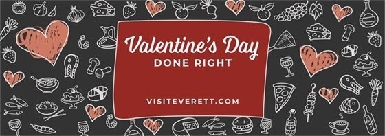 Advertisement for VisitEverett.com encouraging valentine's day shopping