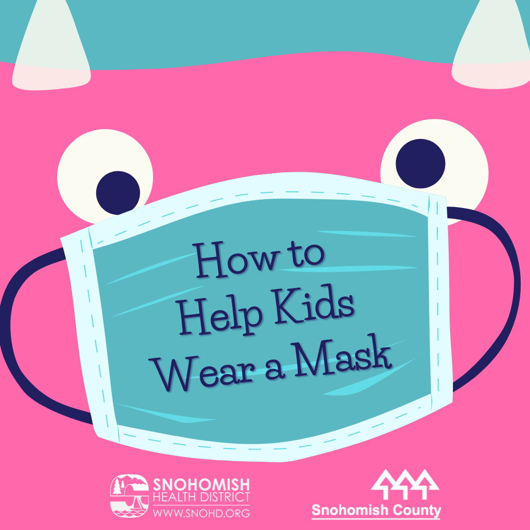 Screenshot of video on How to help kids wear a mask
