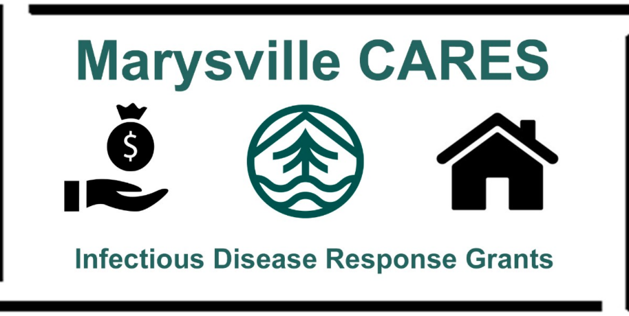 Logo for City of Marysville infectious disease response grant using CARES act dollars