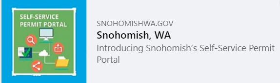 Logo for City of Snohomish self-service permit portal