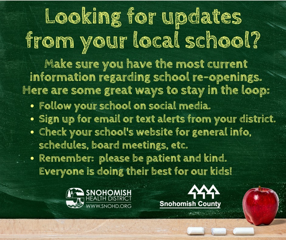 Tips for looking for updates from your local school