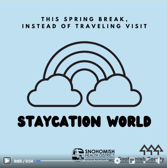 Screenshot of video "This Spring Break, instead of traveling, visit Staycation World"