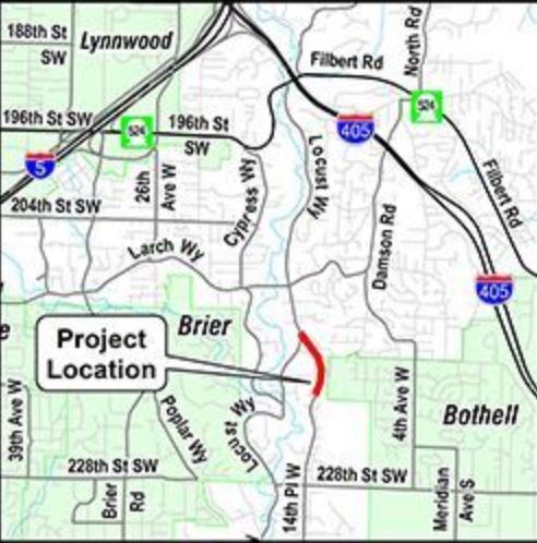 Map of 14th Ave Extension Project
