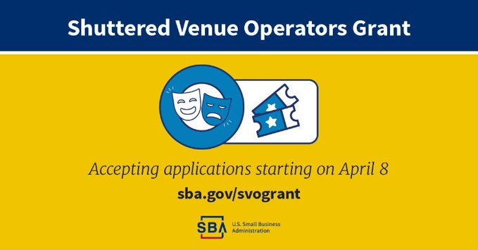 Shuttered Venue Operators Grant program from Small Business Administration opens April 8, 2021