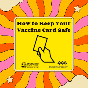 Screenshot of social media video on how to keep your vaccine card safe
