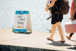 Jetty Island sign