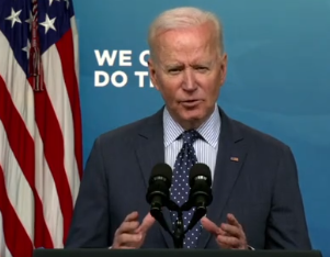 President Biden announcing COVID month of action