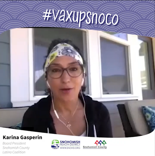 Karina Gasperin screengrab for #vaxupsnoco video