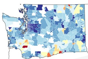 Washington state vaccine hesitancy by ZIP