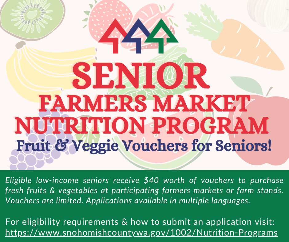 Flyer for senior farmer's market program