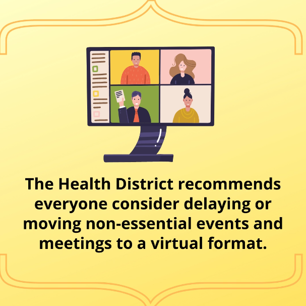 Health District recommends alternatives to in-person meetings