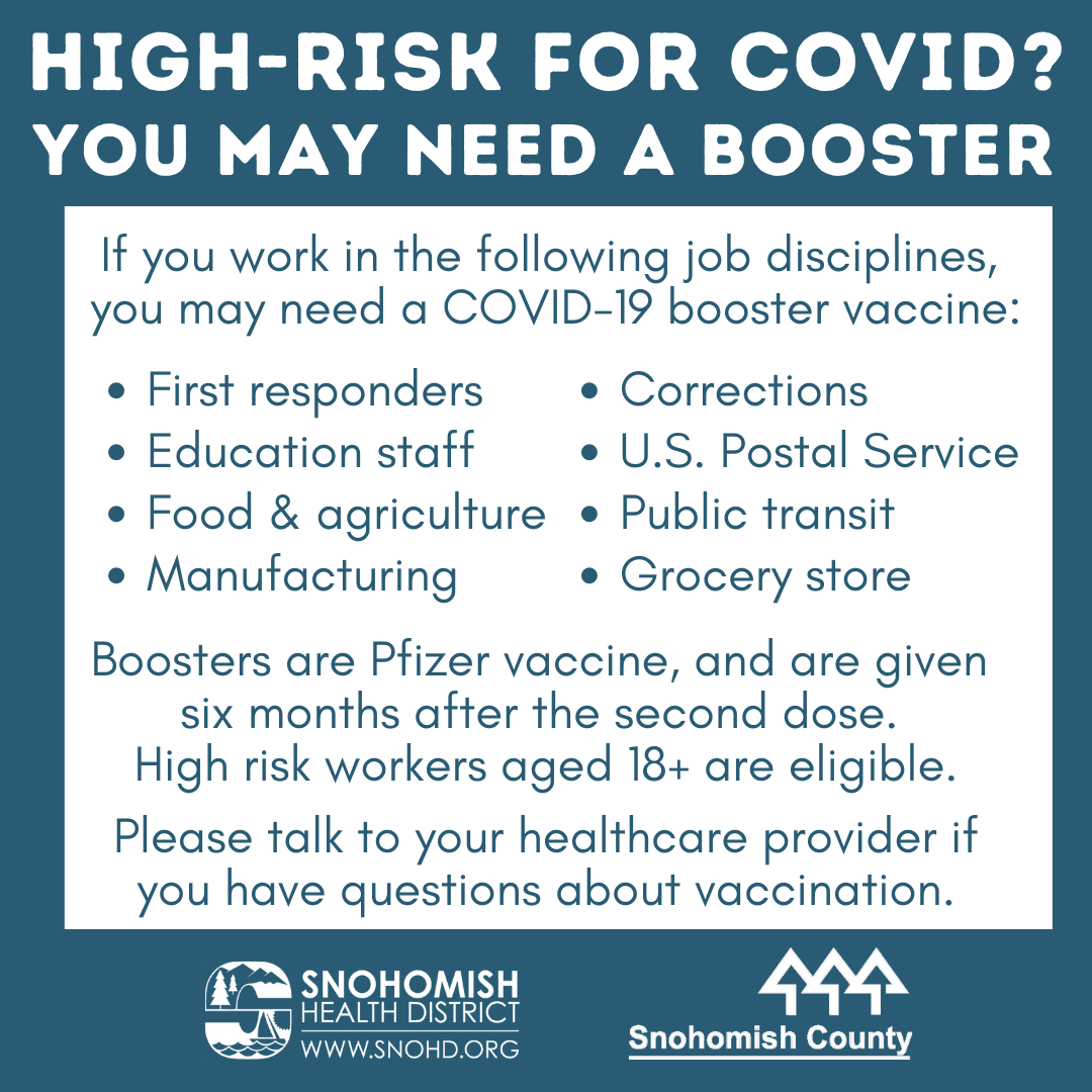 COVID-19 booster doses and high-risk workers