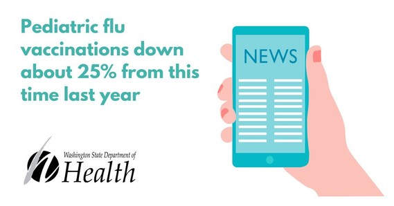 Pediatric flu vaccinations down about 25%