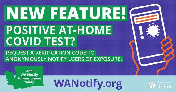 WA Notify now can notify of at-home positive COVID test