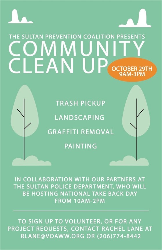 Sultan Community Cleanup Flyer