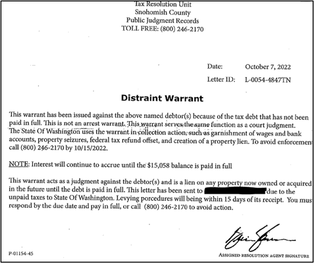 Photograph of Scam Letter