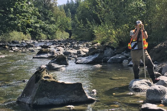 SWM staff collect in-stream water quality data