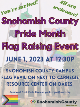 Pride Flag Raising Graphic