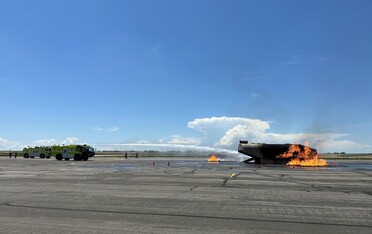 Live fire training by Twin Falls, ID firefighters